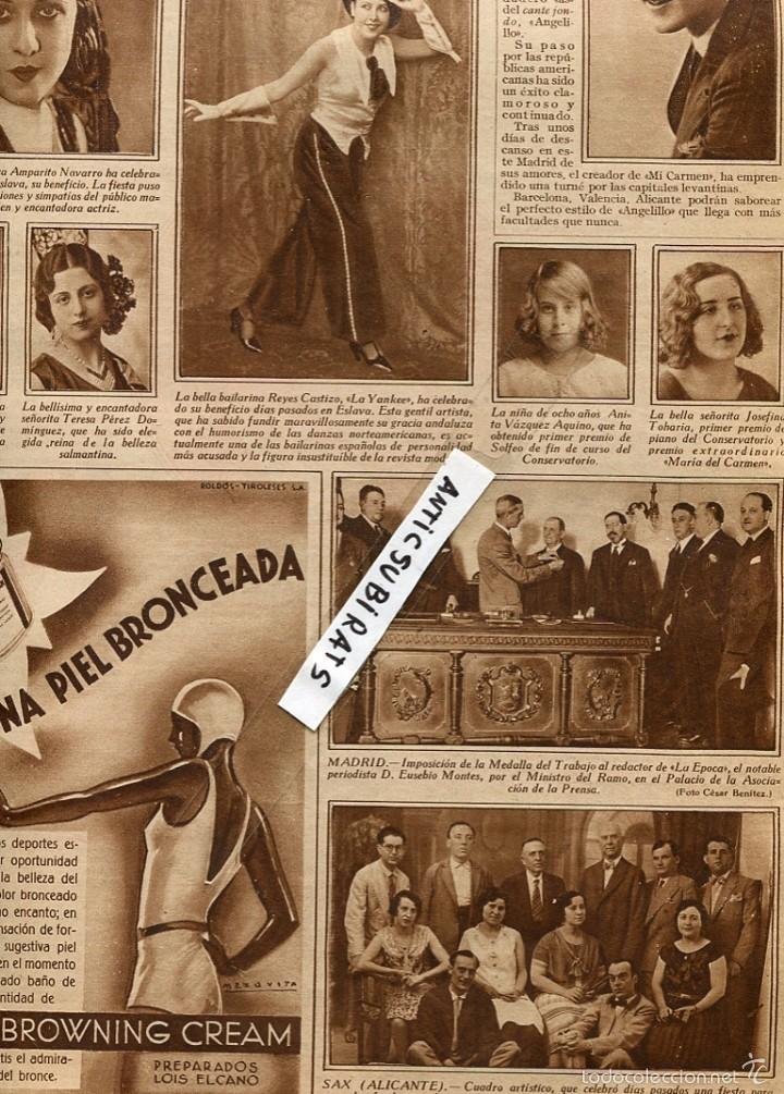 Coleccionismo de Revistas y Peri&oacute;dicos: REVISTA A&Ntilde;O 1930 SAX REYES CASTILLO TORERO LUIS FUENTES BEJARANO CICLISMO EN CASTILLA F LLANA