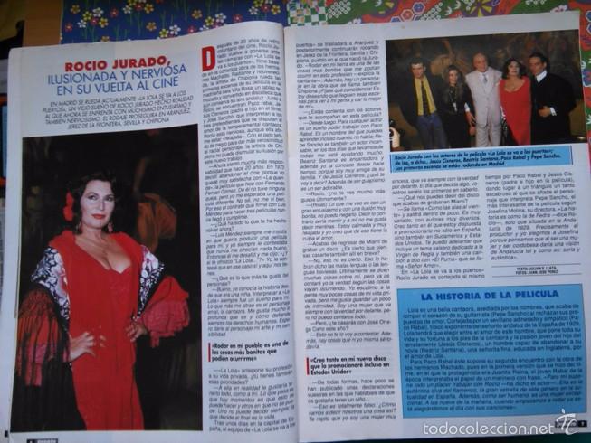 Coleccionismo de Revistas y Peri&oacute;dicos: recorte ROCIO JURADO LA LOLA SE VA A LOS PUERTOS