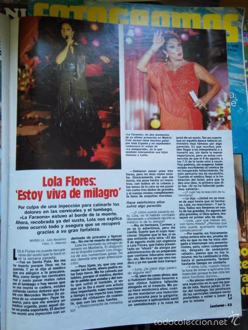 Coleccionismo de revistas y peri&oacute;dicos: recorte lola flores