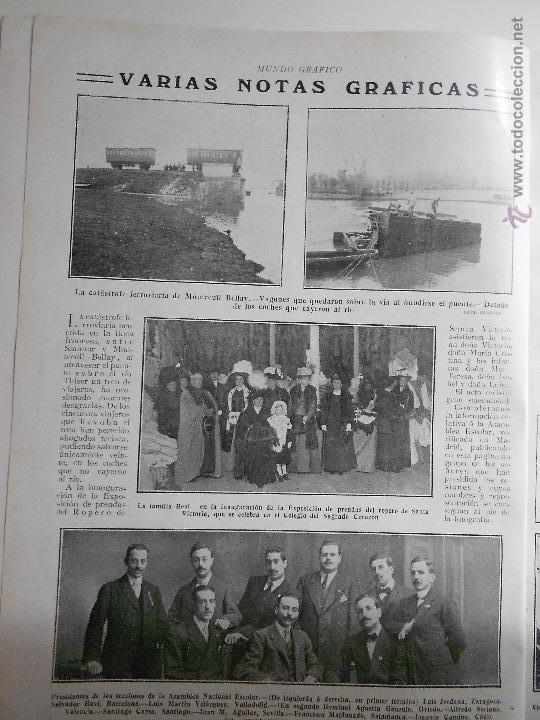 Sammeln von Zeitschriften und Zeitungen: hln- hoja 1911- cat&aacute;strofe montreuil bellay, ropero santa victoria, asamblea nacional escolar