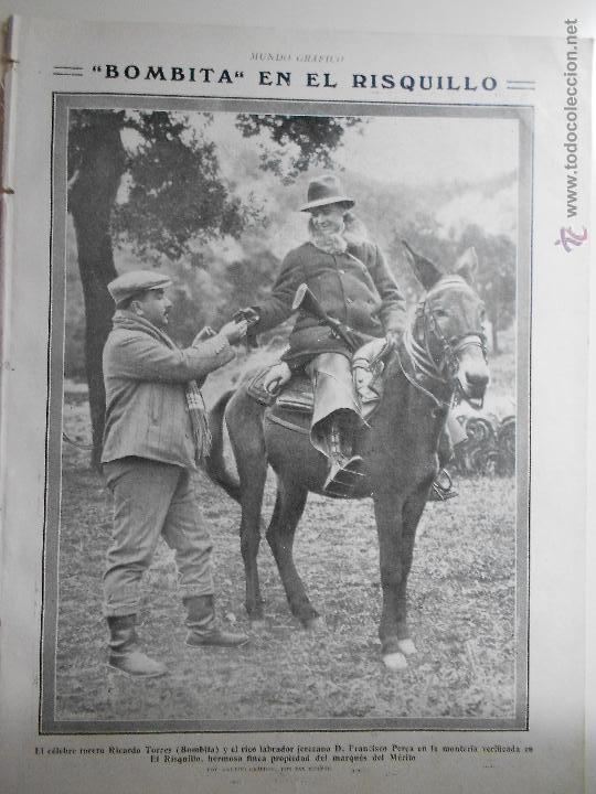 Sammeln von Zeitschriften und Zeitungen: hln- hoja 1911- torero ricardo torres bombita en el risquillo