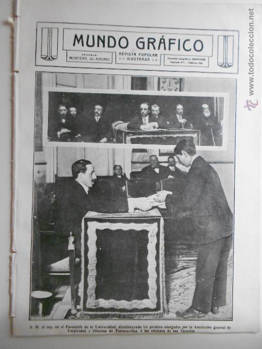 Sammeln von Zeitschriften und Zeitungen: hln- hoja 1911- rey alfonso XIII en el paraninfo de la universidad