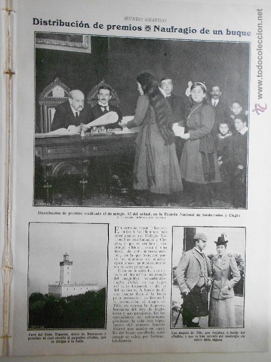 Sammeln von Zeitschriften und Zeitungen: hln- hoja 1911- premios naufragio del buque, faro del cabo espartel marruecos