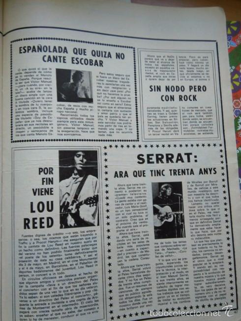 Coleccionismo de Revistas y Peri&oacute;dicos: recorte JOAN MANUEL SERRAT LOU REED LIZA MINNELLI SPENCER TRACY