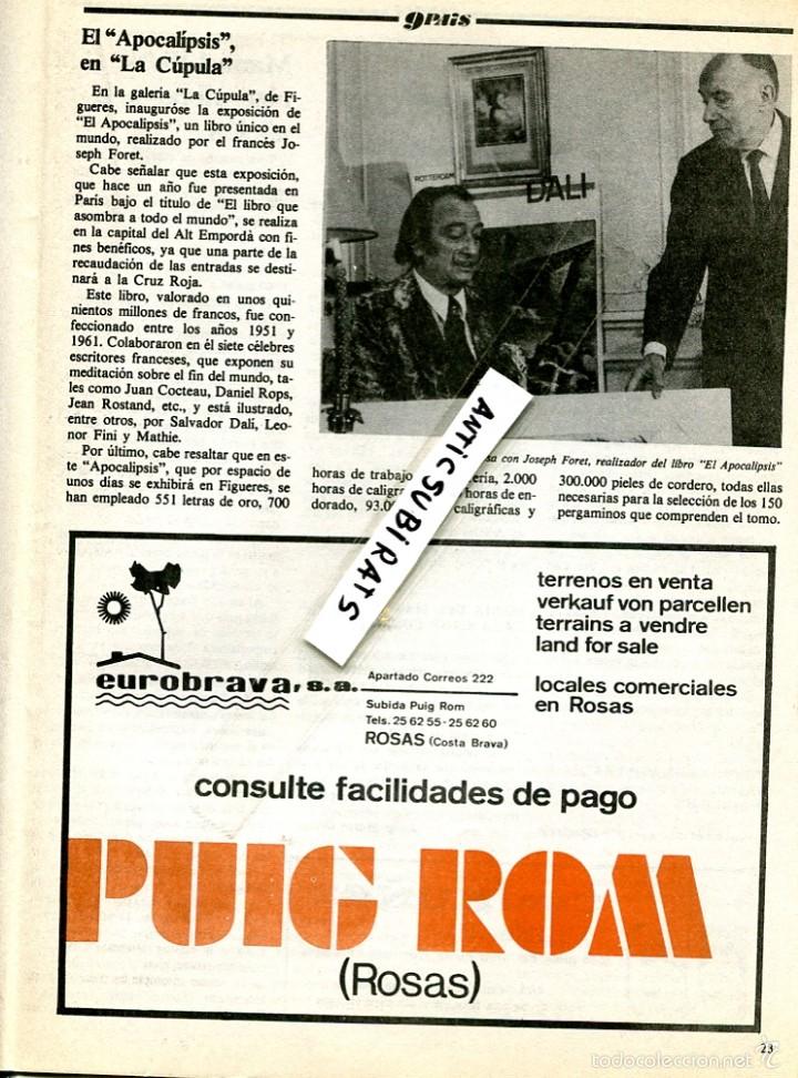 Collection Magazines and Newspapers: REVISTA A&Ntilde; 1977 SALVADOR DALI CON JOSEPH FORET EN EL APOCALIPSIS FOLGUEROLES L' ESCALA LLAN&Ccedil;A ALFOLI