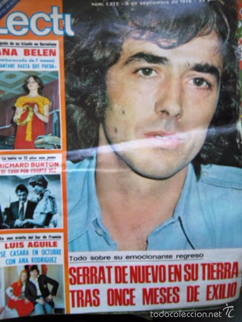 Coleccionismo de Revistas y Peri&oacute;dicos: RECORTE PORTADA SERRAT JOAN MANUEL Y EL EXILIO ANA BELEN EMBARAZADA RICHARD BURTON LUIS AGUILE