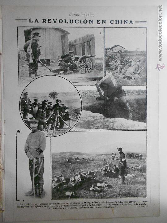 Sammeln von Zeitschriften und Zeitungen: hln-hoja 1911- la revoluci&oacute;n china, militares, ataque a wong tchang