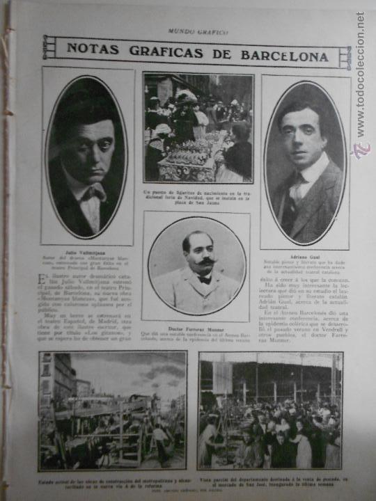 Sammeln von Zeitschriften und Zeitungen: hln-hoja 1911- barcelona, plaza san jaime, obras construccion metropolitano, mercado san jose