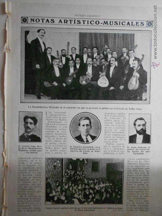 Colecionismo de Revistas e Jornais: hln-hoja 1911- la madolinistica hispania, circulo de bellas artes, velada literaria valencia