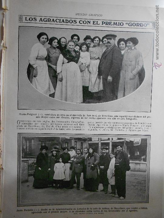 Colecionismo de Revistas e Jornais: hln-hoja 1911- los agraciados con el premio gordo, loterias