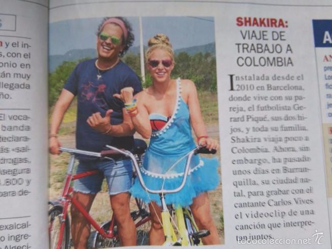 Coleccionismo de Revistas y Peri&oacute;dicos: RECORTE shakira carlos vives la bicicleta