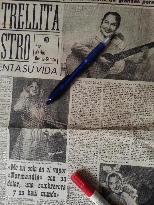 Colecionismo de Revistas e Jornais: 1961 PERIODICO HOJA - CANTANTE ESTRELLITA CASTRO . SEVILLA ACTUALIDAD, CABALGATA 1962 ...
