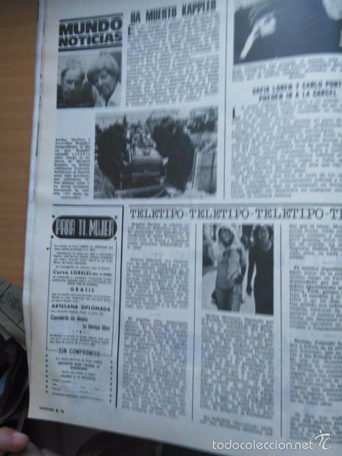 Coleccionismo de Revistas y Peri&oacute;dicos: RECORTE kappler sofia loren melina mercouri