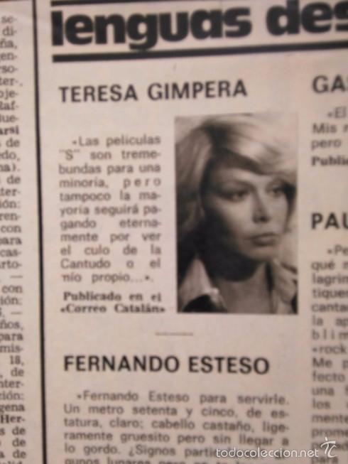 Collectionnisme de Revues et Journaux: RECORTE TERESA GIMPERA