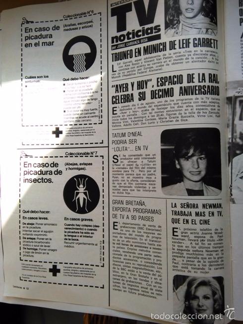 Collectionnisme de Revues et Journaux: RECORTE LEIF GARRET TATUM ONEAL JOANNE WOOD