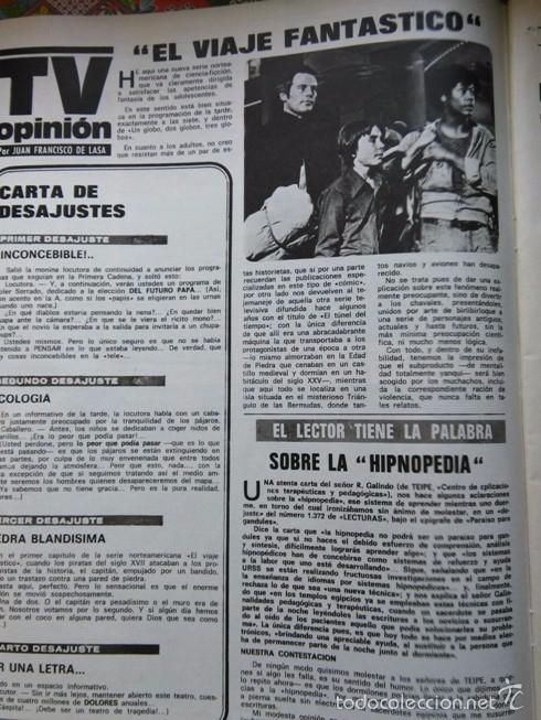 Collectionnisme de Revues et Journaux: recorte EL VIAJE FANTASTICO UN GLOBO DOS GLOBOS TRES GLOBOS Jared Martin Carl Franklin Roddy McDowal