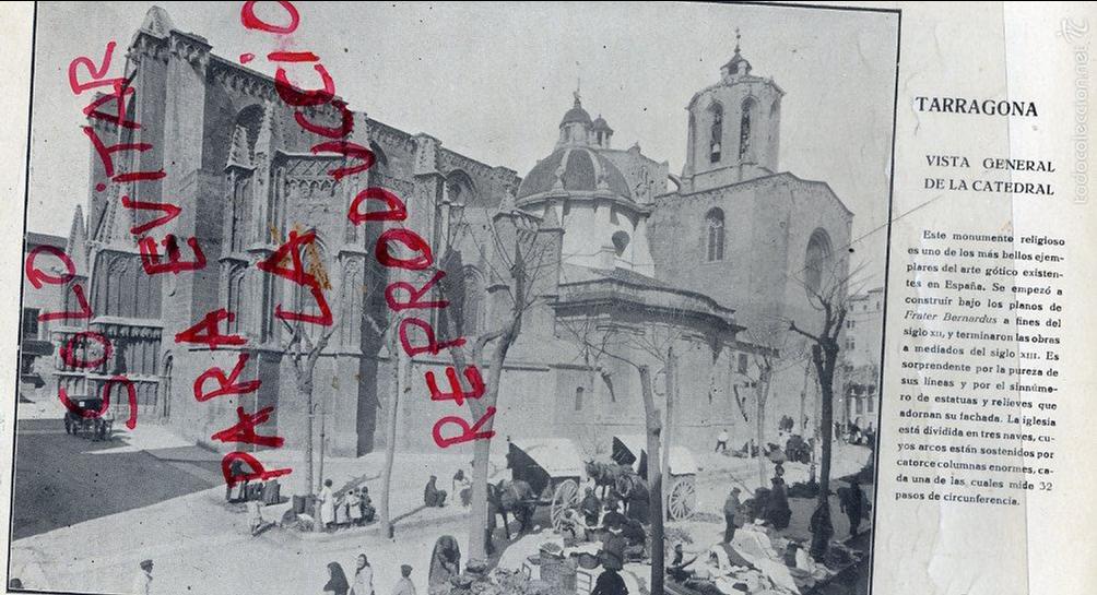 Sammeln von Zeitschriften und Zeitungen: TARRAGONA 1914 CATEDRAL Y MERCADO HOJA LIBRO