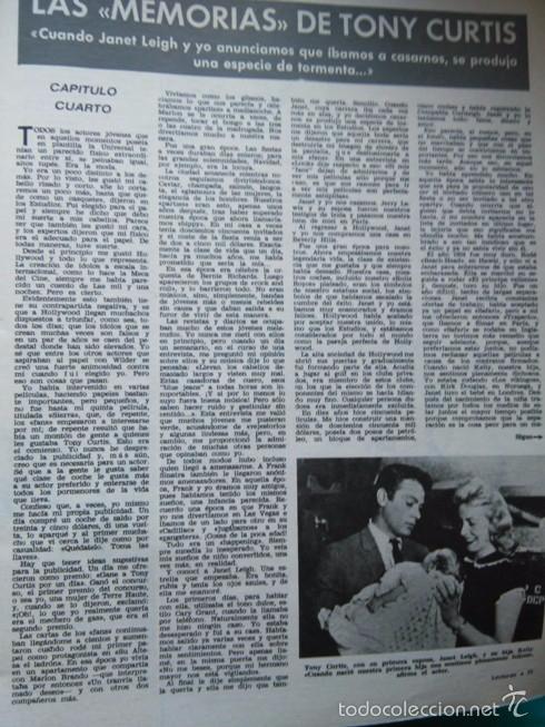 Coleccionismo de revistas y peri&oacute;dicos: recorte tony curtis janet leigh burt lancaster cary grant
