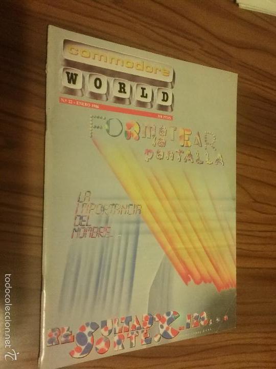 Collectionnisme de Revues et Journaux: COMMODORE WORLD 22. ENERO 86. Inform&aacute;tica vintage. Buen estado. Grapa. Dificil. caj. 83