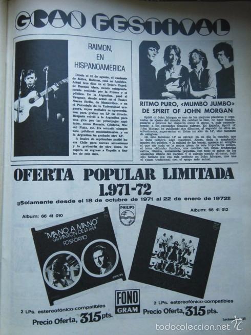 Coleccionismo de revistas y peri&oacute;dicos: recorte camaron de la isla fosforito raimon mumbo jumbo john morgan