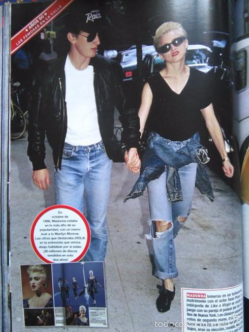 Coleccionismo de Revistas y Peri&oacute;dicos: RECORTE MADONNA SEAN PENN TRUE BLUE