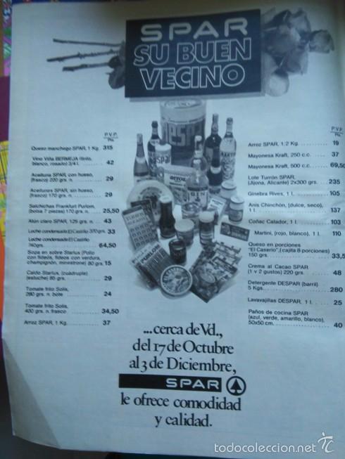 Collectionnisme de Revues et Journaux: RECORTE ANUNCIO SUPERMERCADOS SPAR