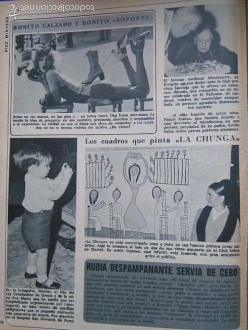 Coleccionismo de Revistas y Peri&oacute;dicos: RECORTE LOS CUADROS DE LA CHUNGA