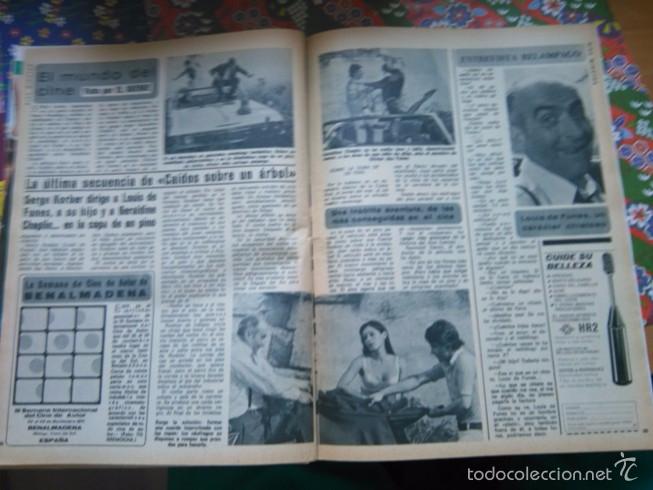 Coleccionismo de revistas y peri&oacute;dicos: RECORTE SERGE KORBER LOUIS DE FUNES GERALDINE CHAPLIN CAIDOS SOBRE UN ARBOL