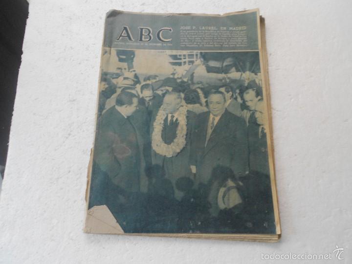 Coleccionismo de Revistas y Peri&oacute;dicos: REVISTA ABC , 22 DICIEMBRE 1954 JOSE P. LAUREL EN MADRID