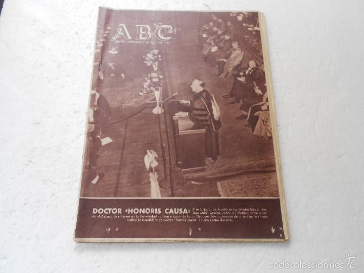 Coleccionismo de Revistas y Peri&oacute;dicos: REVISTA ABC , 6 DE JULIO DE 1955 JOSE MARIA AREILIZA CONDE DE MOTRICO