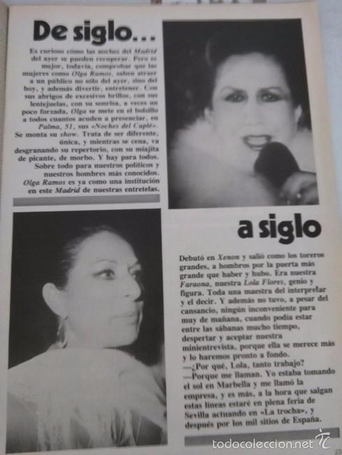 Coleccionismo de revistas y peri&oacute;dicos: recorte OLGA RAMOS LOLA FLORES