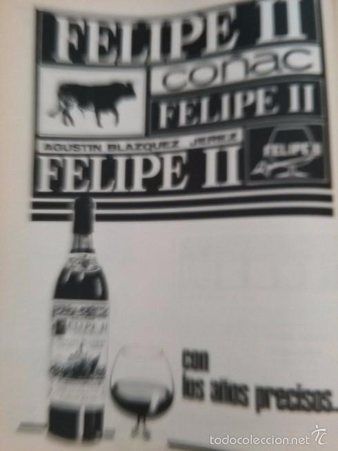 Coleccionismo de Revistas y Peri&oacute;dicos: recorte ANUNCIO PUBLICIDAD 1967 BRANDY CO&Ntilde;AC JEREZ FELIPE II