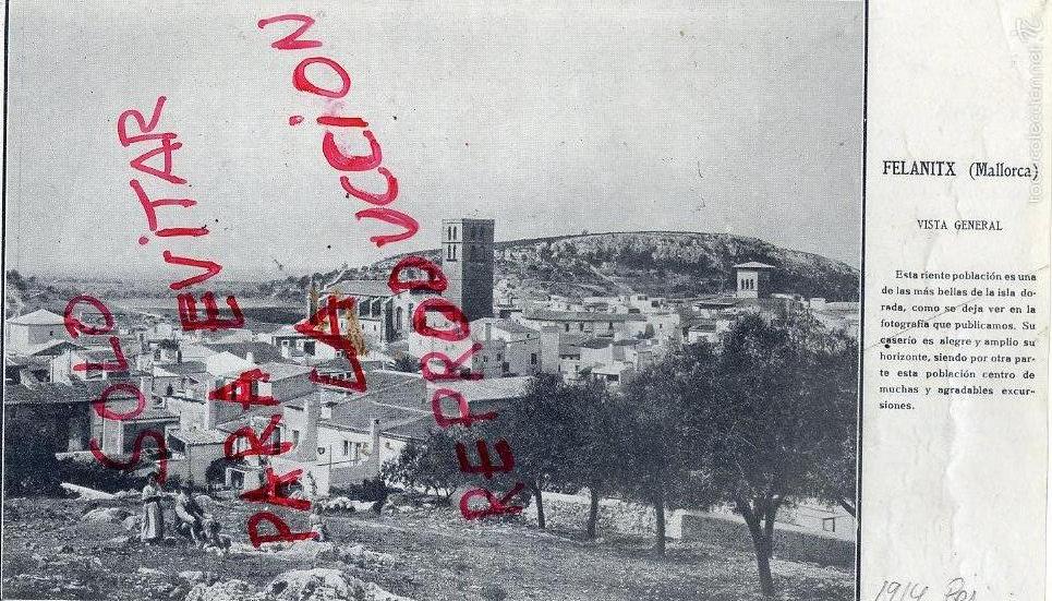 Collectionnisme de Revues et Journaux: FELANITX 1914 MALLORCA HOJA LIBRO