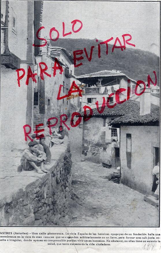 Collectionnisme de Revues et Journaux: LASTRES 1914 ASTURIAS  VISTA PUEBLO HOJA LIBRO