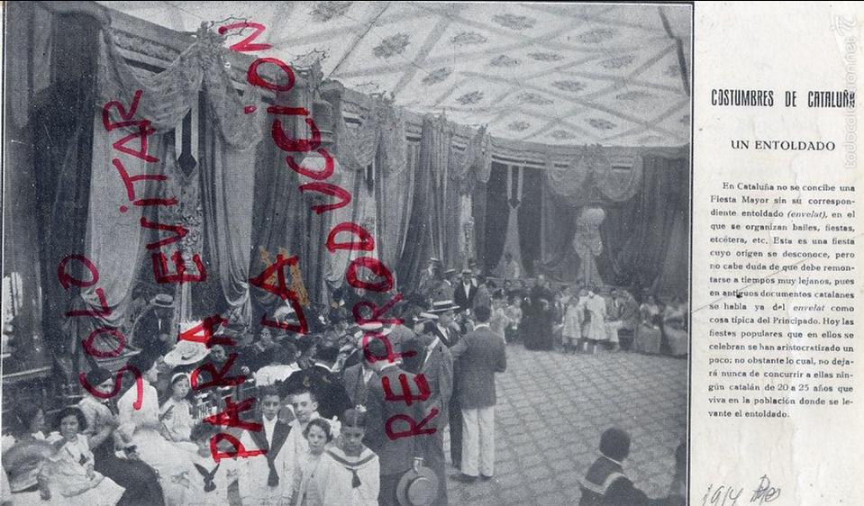 Coleccionismo de revistas y peri&oacute;dicos: ENTOLDADO 1914  CATALU&Ntilde;A COSTUMBRES HOJA LIBRO