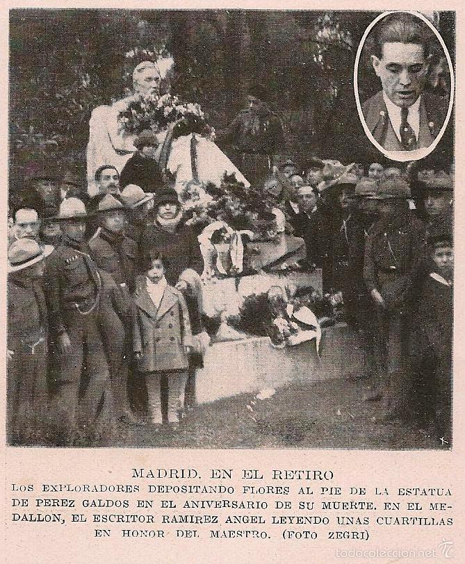 Collezionismo di Riviste e Giornali: * Retiro, Madrid * SCOUTS * Homenaje de los exploradores a P&eacute;rez Gald&oacute;s - 1925