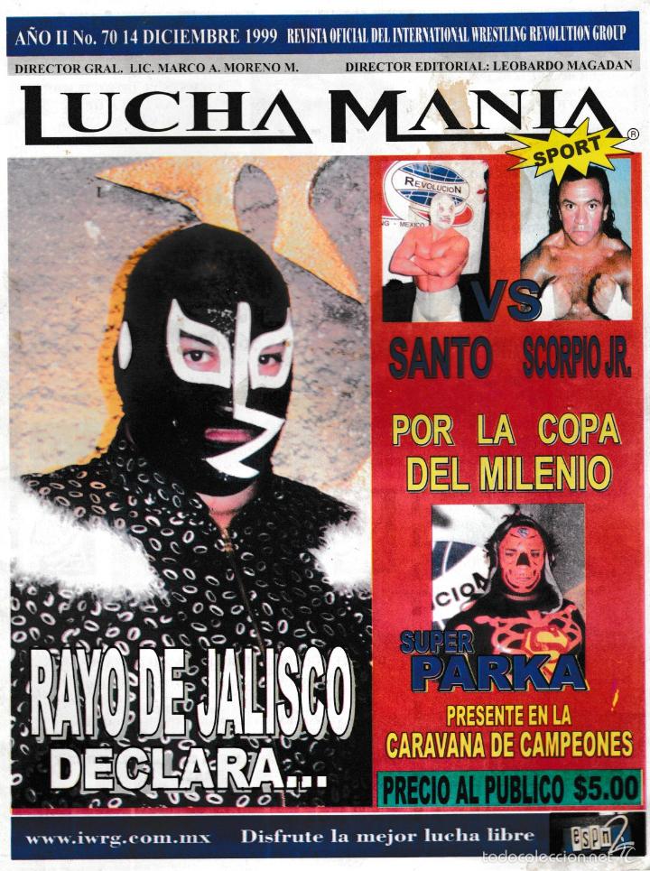 Collezionismo di Riviste e Giornali: Lucha Man&iacute;a n&ordm; 70 (14 diciembre 1999) M&eacute;jico