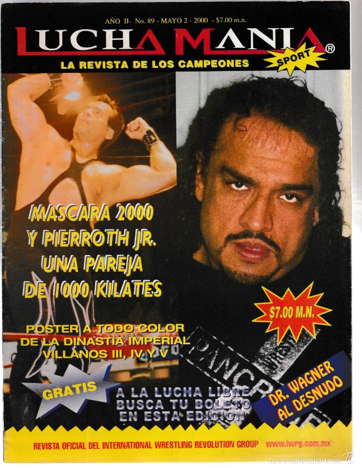 Collezionismo di Riviste e Giornali: Lucha Man&iacute;a n&ordm; 89 (2 mayo 2000) M&eacute;jico
