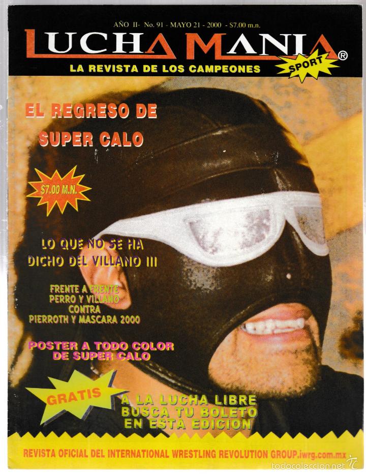 Collezionismo di Riviste e Giornali: Lucha Man&iacute;a n&ordm; 91 (21 mayo 2000) M&eacute;jico