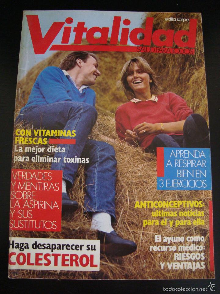 Coleccionismo de Revistas y Peri&oacute;dicos: VITALIDAD N&ordm; 2. SALUD PARA TODOS. EDITA SARPE 1985. HAGA DSAPARECER EL COLESTEROL.