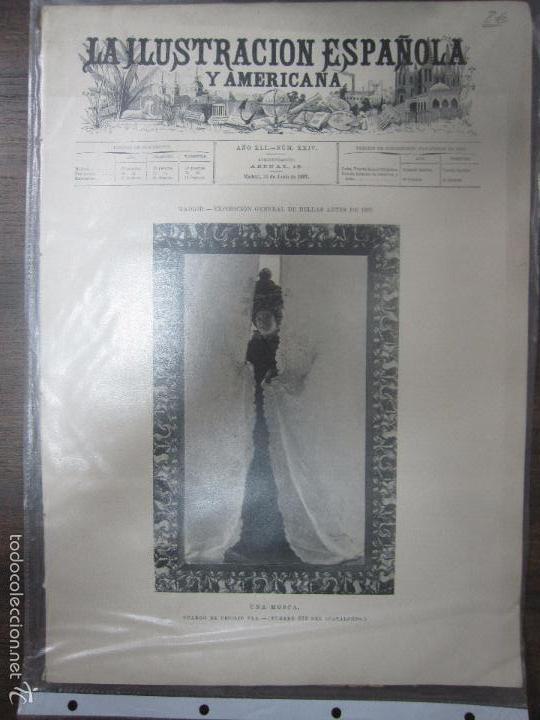 Collezionismo di Riviste e Giornali: LA ILUSTRACION ESPA&Ntilde;OLA Y AMERICANA. A&Ntilde;O XLI. NUM XXIV. MADRID, 30 ABRIL 1897. EXP. GRAL BELLAS ARTE