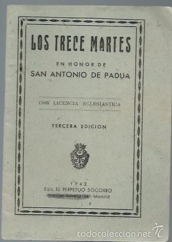 Coleccionismo de Revistas y Peri&oacute;dicos: 2 LIBRILLOS : DE LOS 13 MARTES DE SAN ANTONIO DE PADUA DE 1931 y 1942