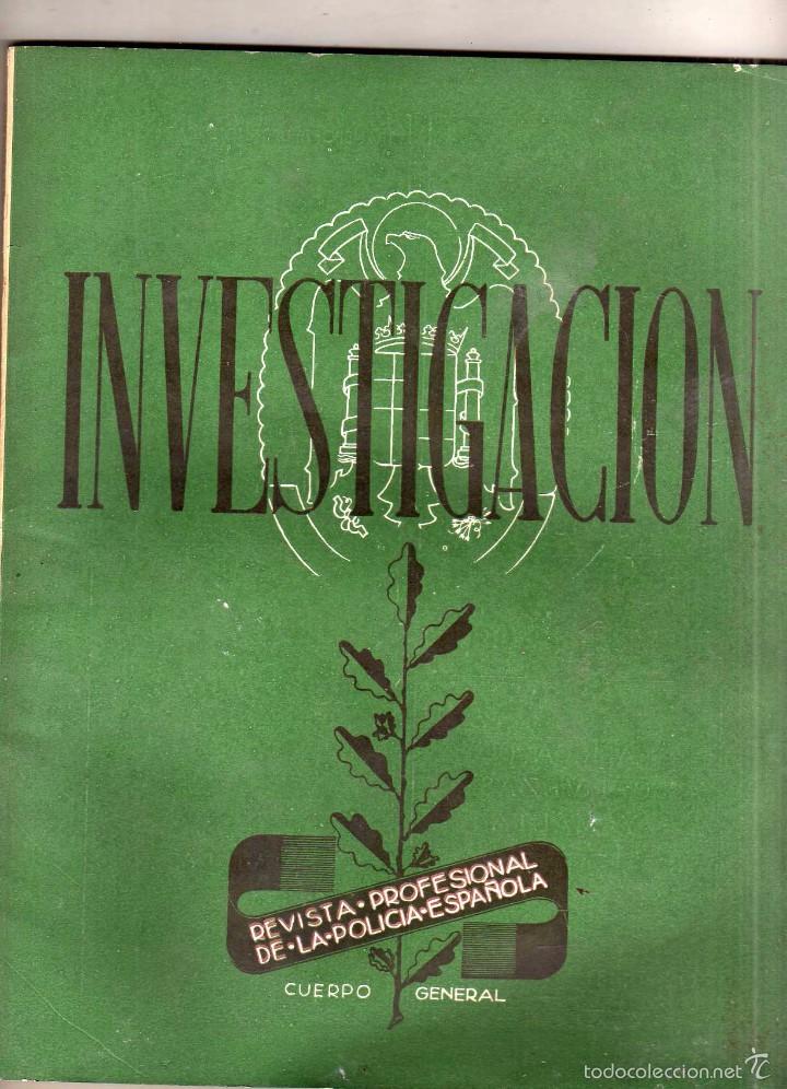 Coleccionismo de Revistas y Peri&oacute;dicos: Investigaci&oacute;n, revista policia espa&ntilde;ola. A&ntilde;o XVIII num 273, 1950