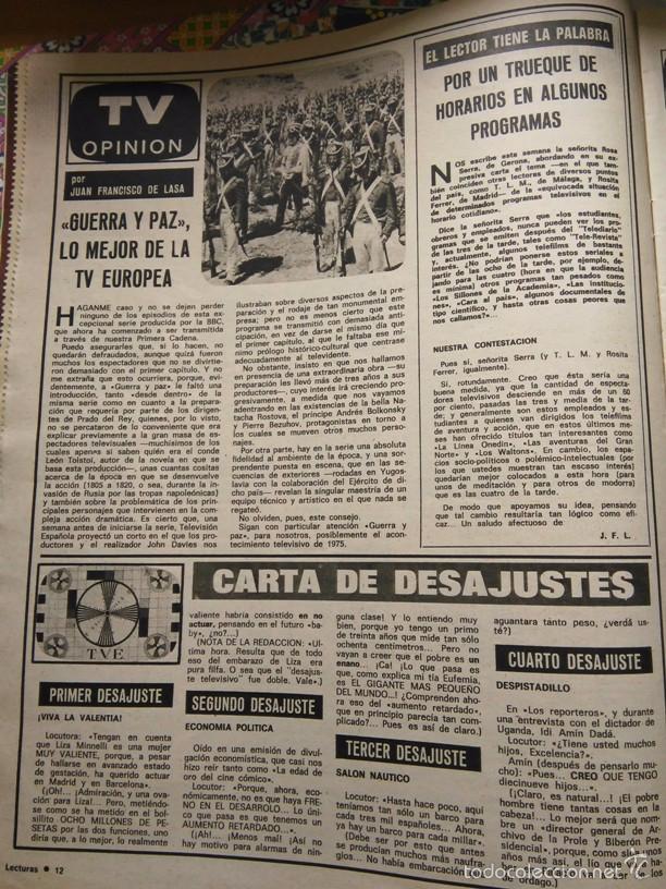 Collezionismo di Riviste e Giornali: recorte guerra y paz telefilm