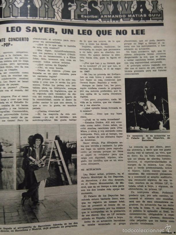 Collezionismo di Riviste e Giornali: recorte leo sayer