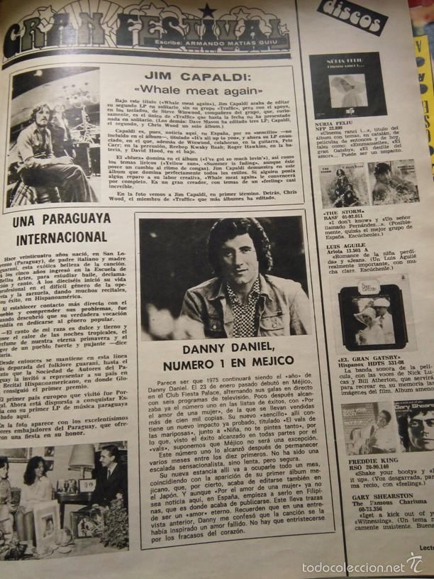 Collezionismo di Riviste e Giornali: recorte danny daniel jim capaldi gloria paraguay