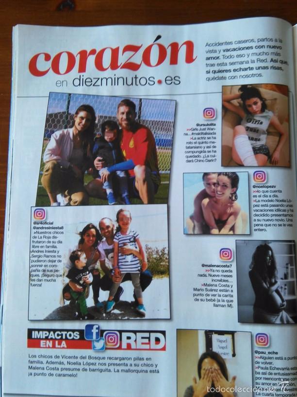 Coleccionismo de Revistas y Peri&oacute;dicos: recorte andres iniesta sergio ramos pilar rubio malena costa paula echevarria