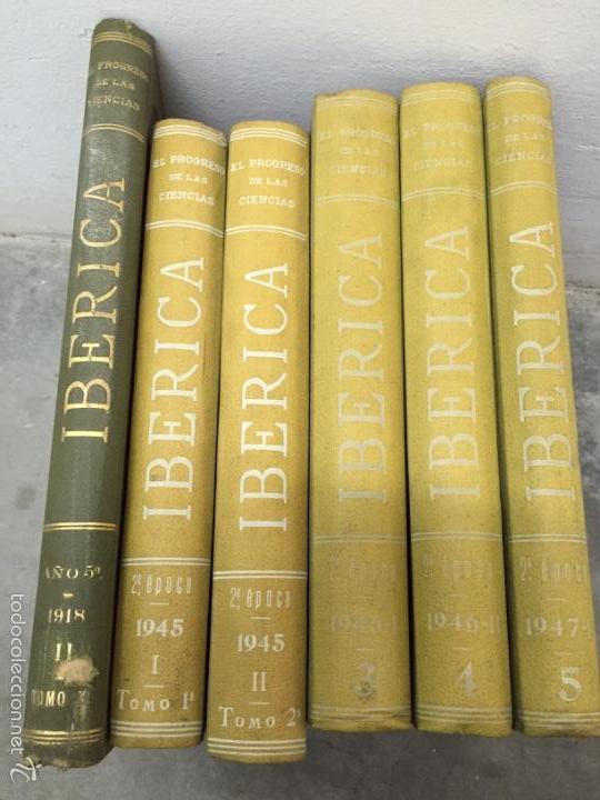 Collectionnisme de Revues et Journaux: LOTE DE 6 TOMOS DE LA REVISTA IBERICA EL PROGRESO DE LAS CIENCIAS