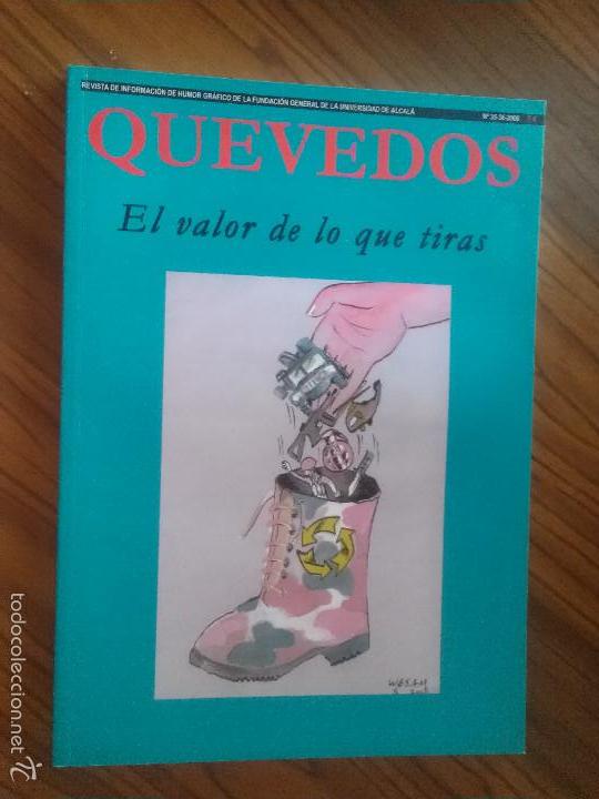Coleccionismo de revistas y peri&oacute;dicos: QUEVEDOS 35-36. REVISTA DE HUMOR GR&Aacute;FICO. BUEN ESTADO.  CON LOMO. DIFERENTES AUTORES. RARO