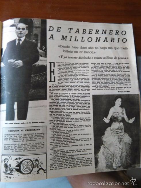 Coleccionismo de revistas y peri&oacute;dicos: recorte 1957 lola flores